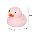 Pink rubber duck bath toy with dimensions 5.5cm x 4.5cm x 4cm for baby water fun - No. 8 Macaron Pink