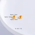 Golden saucer spacer bead with matte finish, dimensions 3.8mm wide and 1.8mm high - Saucer Bead 3.8mm (1pc)