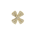 18k gold-plated brass letter X pendant with micro-paved cubic zirconia gems - Letter X Pendant-Gold
