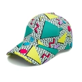 Berretto da baseball graffiti retrò anni 90 con motivi geometrici pop art vivaci - M (56-58cm) / Stile Pop Triangolo Ciano Giallo (3#)