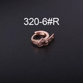Rose gold heart belt buckle earring with zircon studs on a textured black background - Heart Belt Buckle - Rose Gold (6# Rose Gold)