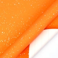 Sparkling orange gift wrapping paper with gold and white glitter and grid backing roll - Gold Foil Orange