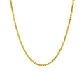 Collier chaîne tressée dorée style hip hop en acier inoxydable pour hommes et femmes - Collier (8491)