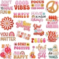 Lot de 17 écussons brodés avec des phrases de motivation pour vos vêtements - Ensemble d'écussons brodés