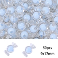 50pcs light blue candy shaped acrylic beads 9x17mm for DIY bracelet jewelry making - Light Blue Transparent Candy (50pcs)