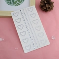 Autocollants de bijoux de visage en forme de cœur et barres sur fond décoratif rose pastel - Autocollants d'Arête de Nez Étoile