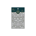 Thin TENSOR nail art stickers with white spring flowers and green leaves, model KX246 - White Floral Spring Style (KX246)