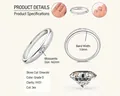 Minimalist S925 sterling silver ring with 4x2mm emerald cut D-color moissanite stone - Size 5 / Emerald Cut / Silver / 0.2 Carat