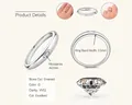 Minimalist S925 sterling silver ring with 4x2mm emerald cut D-color moissanite stone - Size 5 / Emerald Cut / Silver / 0.2 Carat