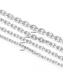 Catene barbazzale in acciaio argento in quattro larghezze: 2.9, 3.6, 5.3 e 6.2mm - Larghezza 2.9mm / Color Acciaio
