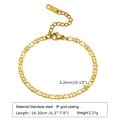 Dettaglio del bracciale a catena mariner in acciaio al titanio dorato con chiusura a moschettone - Catena Mariner (BR-1296)
