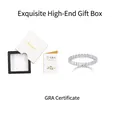 Eternity S925 sterling silver band ring with D color moissanite, GRA certificate and gift box - US 7 / Ring with Drawer Packaging and Certificates
