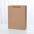 Vertical brown kraft paper gift bag with thickened woven handles on a white surface - Size 4 Vertical (29x12.5x38cm) / 1 Piece