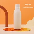 550ml Vanilla Yellow insulated stainless steel water bottle with a matte rubber finish - Rubber Paint Vanilla Yellow
