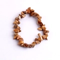 Handmade natural irregular brown stone bead bracelet for women with rustic style - Picture Jasper