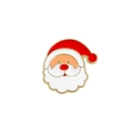 Cute Santa Claus enamel pin brooch badge with red hat and white beard for Christmas bags - Santa Claus Face (CZ0477-5)