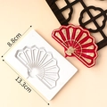 Silicone mold for DIY folding fan cake decor for Chinese engagement and weddings - Silicone Mold Large Fan