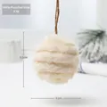6cm Plüsch weißer Filzball Anhänger mit Juteschnur für Weihnachtsbaum Dekorationen - Durchmesser 6cm/8.5g / Weiß