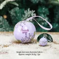 Purple tinplate candy box with iris flower pattern and Thank You text, 6.8cm diameter - Purple Iris-Thank you