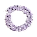 Translucent purple millefiori evil eye glass beads for DIY bracelet jewelry making - Purple