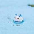 Miniature blue and white resin shark ornament, cute sea animal figurine 1.8cm wide - No. 5 White Sea Slug