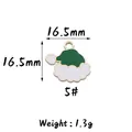 Christmas green Santa hat enamel pendant for DIY earrings and jewelry making - 5#(Green) Hat