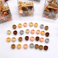 Cute strawberry shaped matte mini hair claws for baby girls in various warm earth tones - 13# Brown Strawberry Style (36Pcs Boxed)