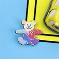 Cartoon bear colorful enamel pin with graffiti style for clothing and bag decoration - Rainbow Bear