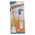 Pet dental care kit with beef flavored toothpaste, long brush and silicone finger brush - 93321: Beef Flavor Single Finger Brush Toothpaste Set