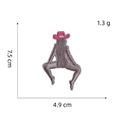 Pink cowgirl hat embroidery patch for clothing with 7.5cm x 4.9cm size dimensions - 6# Cowgirl
