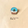 Détail de la broche émaillée sapin de Noël, dimensions de 2,5 cm par 2,9 cm - 3# Sapin de Noël