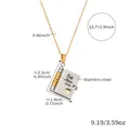 Collana con ciondolo a libro in argento con finitura oro 18k e incisione Best Mom Ever - Bicolore Oro Argento Stile Mamma (RP022)