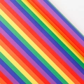 Rainbow striped wrapping paper roll with vibrant red orange and blue pattern for gifts - Rainbow Color Blocks / 50*70CM