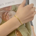 Set di bracciali a catena serpente in oro 18 carati da donna con maglie vintage retrò - Bracciale Oro