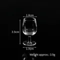 Mini bicchiere da vino trasparente per fai-da-te, altezza 3,9 cm e diametro di 1,8 cm - Tazza 2 / 3.9cm x 1.8cm / Trasparente