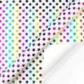 Rainbow holographic star pattern gift wrapping paper with metallic foil finish - Colorful Bronzing Stars (Sheet) / 50*70CM