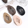 Set of 4 matte leopard print duckbill hair clips in brown, black, khaki and pink - 4pcs Matte Rhombus PC Material