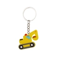 Portachiavi con escavatore in PVC giallo e anello in metallo per feste a tema - Escavatore (Stile 2)