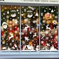 Stickers de fenêtre blancs de Noël avec flocons de neige, rennes et motifs de Noël - Lot de 6 Mixte B