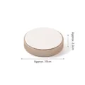 Champagne gold brushed metal jewelry stand with white 10cm base and 2.2cm height - Small Round Display Base (White & Champagne)