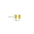 Polished gold wide hoop earrings for women, 18.9mm height, minimalist sleek finish - EH743 Gold Small Hoops