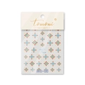Autocollants nail art floraux aux motifs vintage rouges et bleus, modèle MS-88 fond blanc - Motif Floral Vintage (ms88)