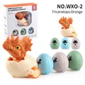 Orange triceratops dinosaur egg toy convoy set with colorful rolling babies - Orange Triceratops + 3 Dinosaur Eggs