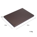 Dark brown brushed leather jewelry display base tray, dimensions 35cm x 25cm x 2cm - Small Base Plate 25x35cm