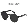 Frameless oversized rimless sunglasses with modern black grey tinted lenses - Light Grey
