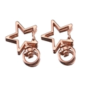 Chiusura a moschettone a forma di stella in metallo oro rosa per portachiavi fai da te - Stella / 5 Pezzi / Oro rosa