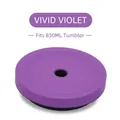 Vivid Violet matte lid for 830ML bubble tea cup with a centered straw hole detail - Fits 830ML Cups / Dark Purple