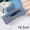 Detail view of 10.5cm matte grey rectangular hair claw clip with size measurements - Matte Gray (S150-30) / 10.5cm