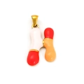 18k gold plated stainless steel H-letter pendant with multi-color enamel for necklaces - Sp640g-h (single Pendant)