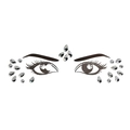 Sparkling silver face jewel sticker for music festivals and party makeup decoration - HF-050 White Iridescent